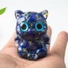 Quiet Pause with Black Obsidian Cat Charm
