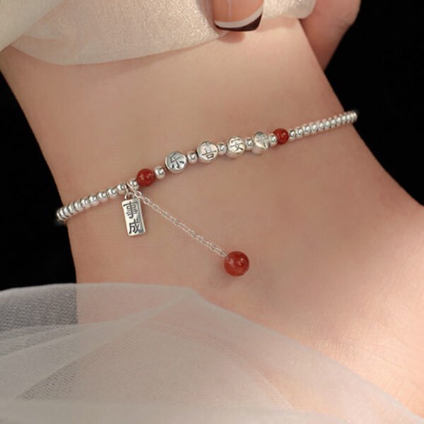 Red Agate Anklet | Your Quiet Daily Anchor for Quiet Strength – view 7