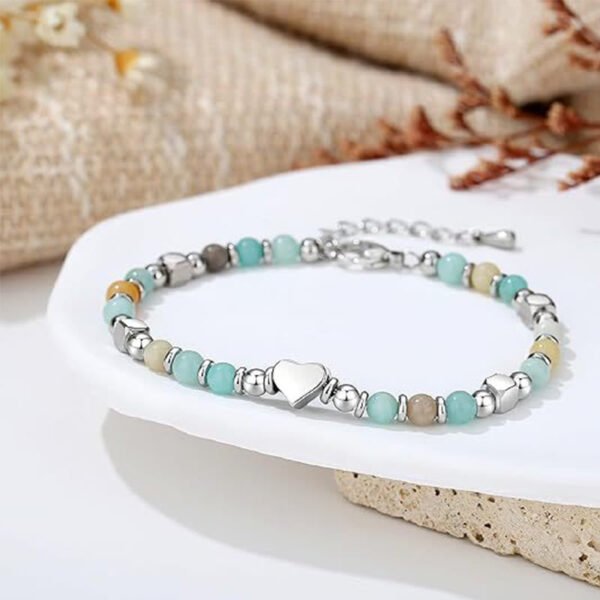 Gentle Clarity — Amazonite Heart Bracelet – view 5