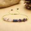 Smooth Purple Rose Amethyst Bracelet