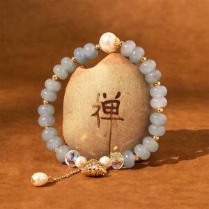 Quiet Calm — Aquamarine and Pearl Bracelet