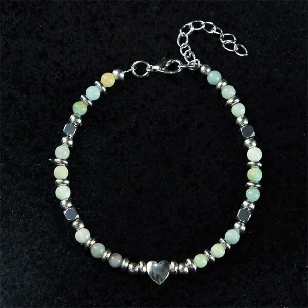 Gentle Clarity — Amazonite Heart Bracelet – view 4
