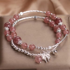 Strawberry Quartz Bracelet | Your Quiet Daily Anchor for Gentle Presence