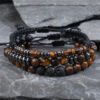 Steady Focus — Tiger's Eye and Lava Rock Bracelet – view 3