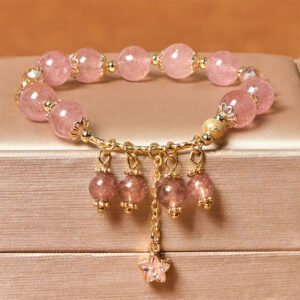 Strawberry Quartz Star Bracelet