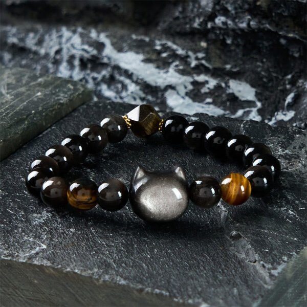 Quiet Strength, Worn Daily. Silver Sheen Obsidian Bracelet