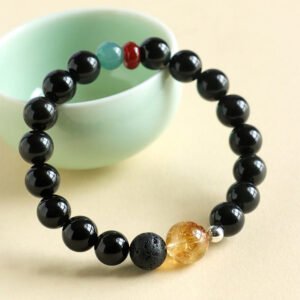 Quiet Strength, Worn Daily. Black Obsidian Bracelet