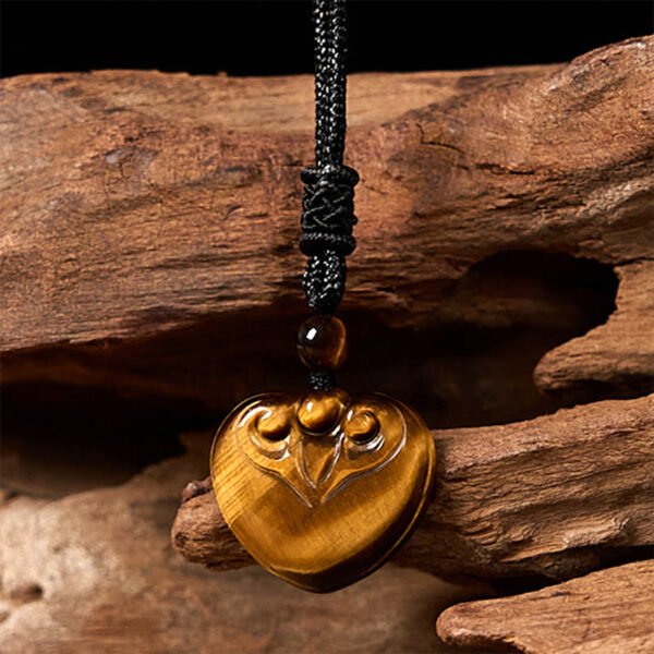 Tiger's Eye Heart Necklace | Your Quiet Daily Anchor for Steady Focus