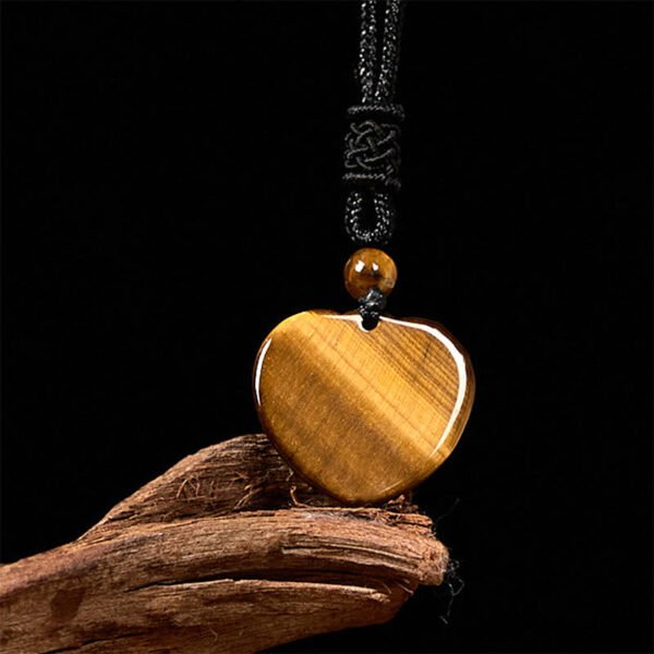 Tiger's Eye Heart Necklace | Your Quiet Daily Anchor for Steady Focus – view 4