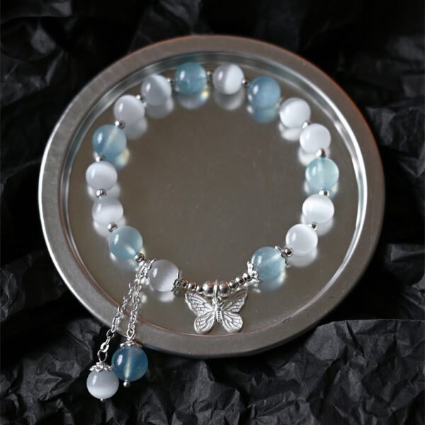 Twilight Calm with Aquamarine Butterfly Bracelet – view 2