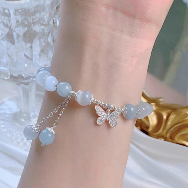 Twilight Calm with Aquamarine Butterfly Bracelet