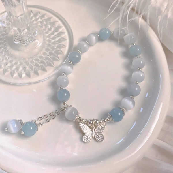 Twilight Calm with Aquamarine Butterfly Bracelet – view 4