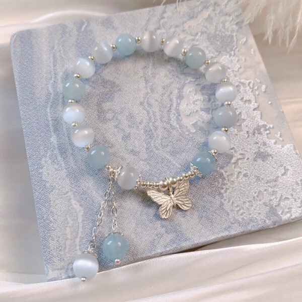 Twilight Calm with Aquamarine Butterfly Bracelet – view 3