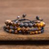 Steady Focus — Tiger's Eye and Lava Rock Bracelet