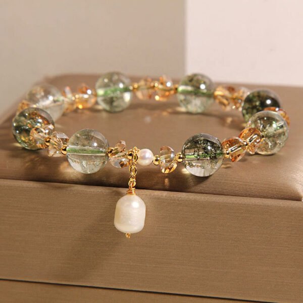 Quiet Stillness — Green Phantom Quartz Bracelet – view 6