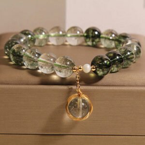 Twilight Calm with Green Phantom Quartz and Crystal Bracelet