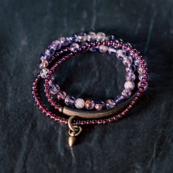 Amethyst and Garnet Bracelet | Your Quiet Daily Anchor for Quiet Calm – view 4