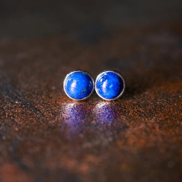 Inner Truth — Lapis Lazuli and Silver Earrings – view 2