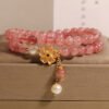Strawberry Quartz Clover Bracelet – view 3