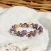 Smooth Purple Square Bead Amethyst Bracelet – view 5