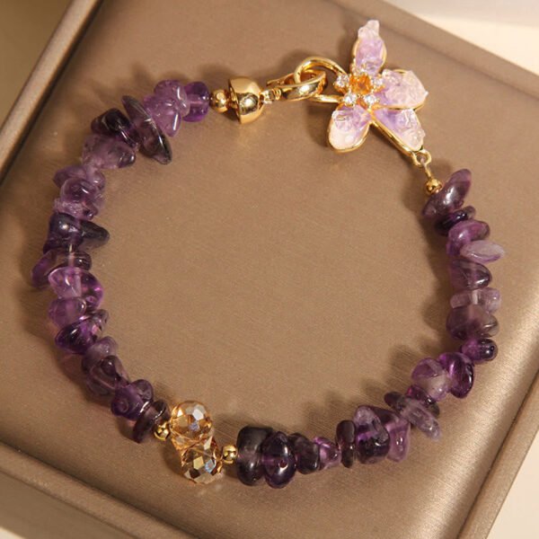 Smooth Purple Blue Amethyst Bracelet – view 2
