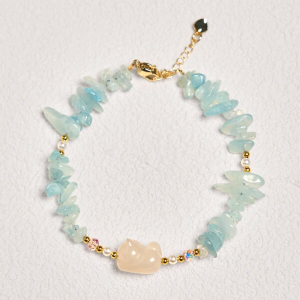 Twilight Calm with Irregular Aquamarine Bracelet – view 3