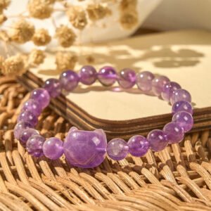 Quiet Calm, Worn Daily. Amethyst Cat Charm