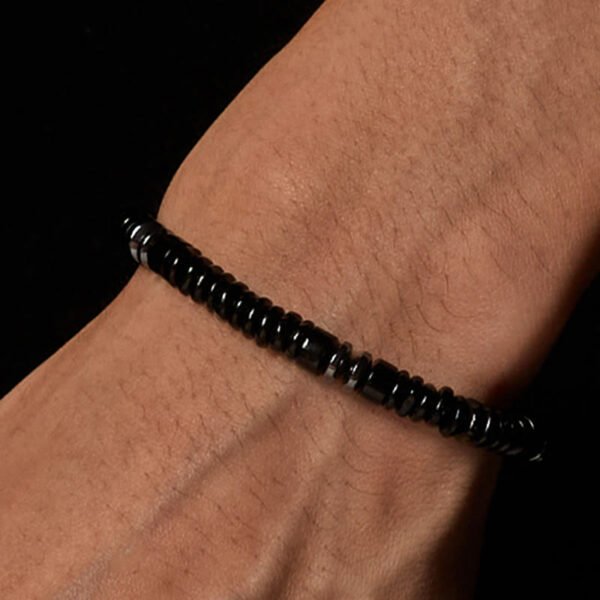 Quiet Hope, Worn Daily. Green Aventurine and Black Obsidian Bracelet – view 4