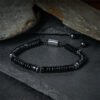 Quiet Hope, Worn Daily. Green Aventurine and Black Obsidian Bracelet