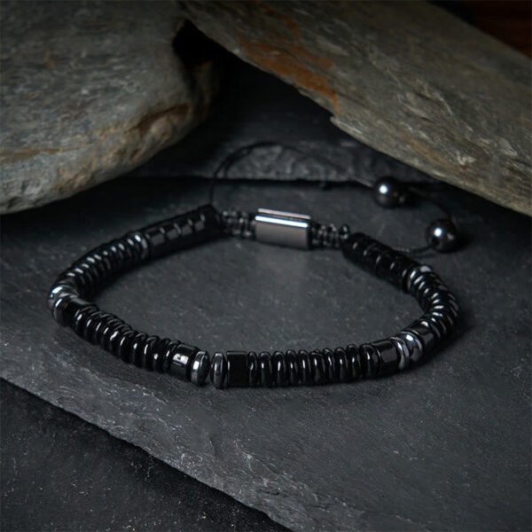 Quiet Hope, Worn Daily. Green Aventurine and Black Obsidian Bracelet