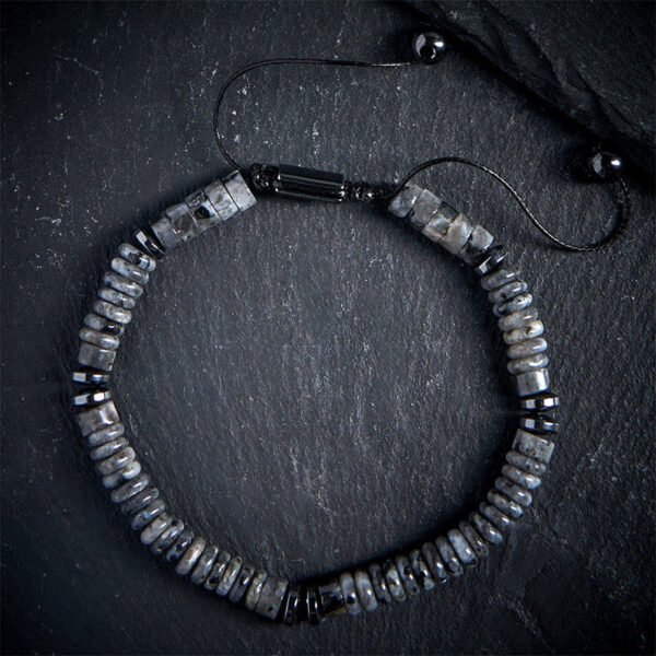 Quiet Hope, Worn Daily. Green Aventurine and Black Obsidian Bracelet – view 6