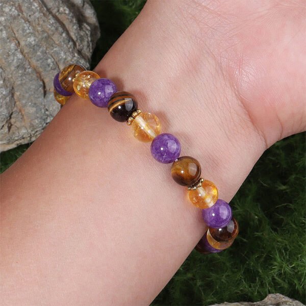 Tiger's Eye and Amethyst Bracelet – view 2