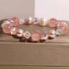 White Strawberry Quartz Bracelet – view 4