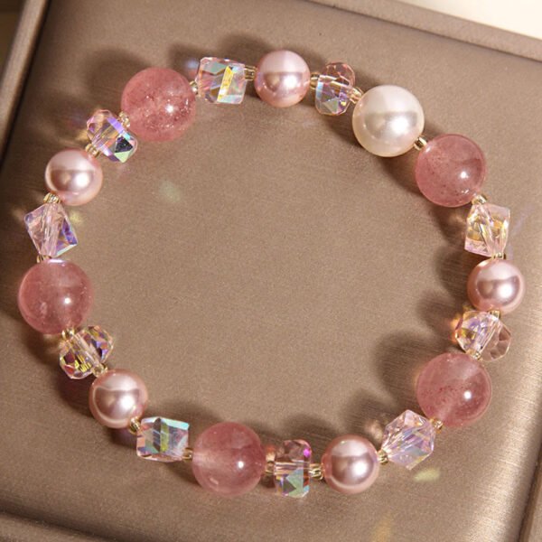 White Strawberry Quartz Bracelet