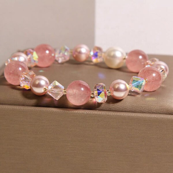 White Strawberry Quartz Bracelet – view 3