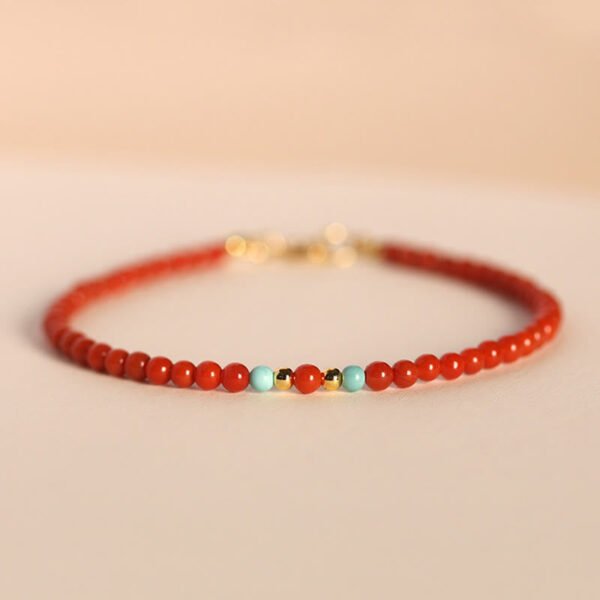 Red Agate and Turquoise Bracelet | Your Quiet Daily Anchor for Quiet Strength – view 3