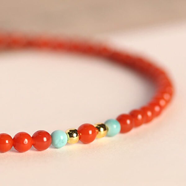 Red Agate and Turquoise Bracelet | Your Quiet Daily Anchor for Quiet Strength – view 2