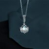 Soft Reflection — Moonstone Lotus and Silver Necklace
