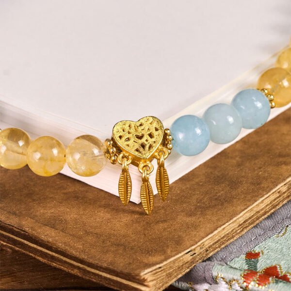 Quiet Hope, Worn Daily. Citrine Heart Charm – view 4