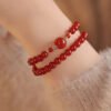 Twilight Calm with Double Wrap Red Agate Bracelet – view 5