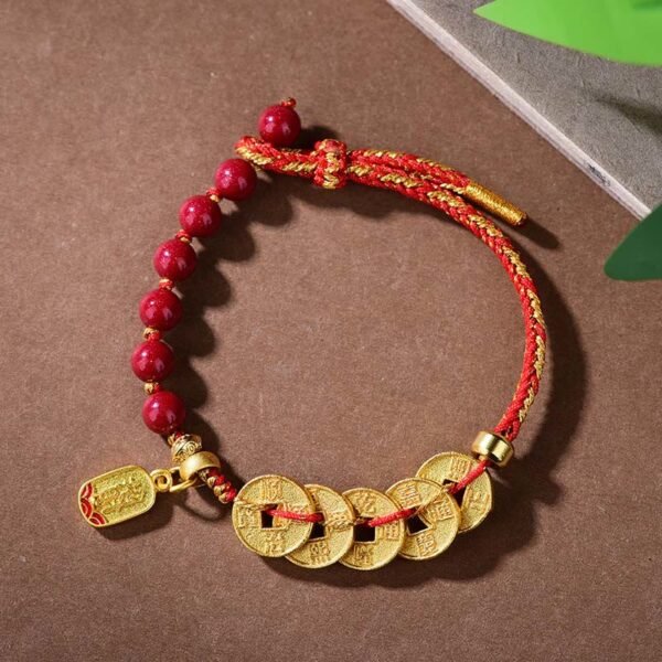 Smooth Purple Amethyst and Cinnabar Bracelet – view 3