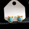 Through the Workday — Turquoise and Copper Earrings – view 5
