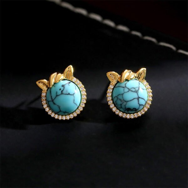 Through the Workday — Turquoise and Copper Earrings