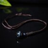Tiger's Eye and Black Obsidian Bead Necklace – view 4