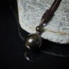 Tiger's Eye and Black Obsidian Bead Necklace – view 9