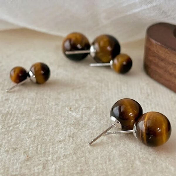 Tiger's Eye Earrings | Your Quiet Daily Anchor for Steady Focus – view 7