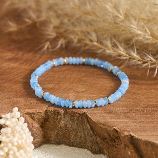 Through the Workday — Aquamarine and Pearl Bracelet