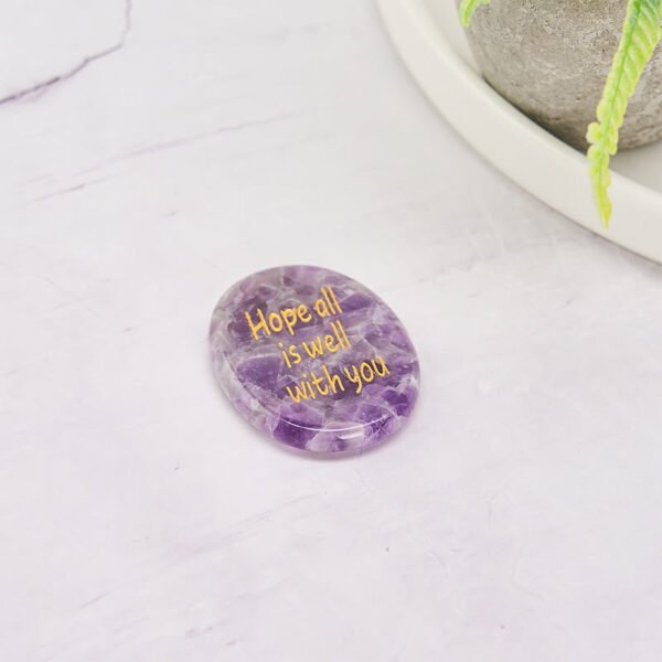 Quiet Calm, Worn Daily. Amethyst and Crystal Palm Stone – view 4