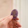 Quiet Calm, Worn Daily. Amethyst and Crystal Palm Stone