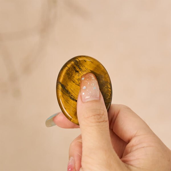 Steady Focus, Worn Daily. Tiger's Eye and Crystal Palm Stone – view 3